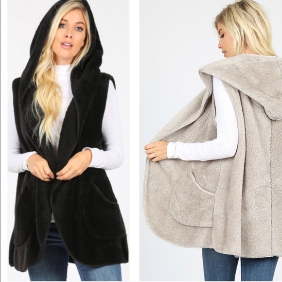 Sweaters - Only 2 left ❤️New! Cozy long Sherpa vest NWT